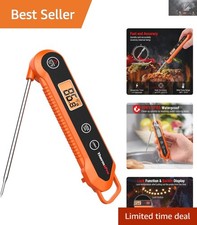 Stainless Steel Instant Read Thermometer - Waterproof  Calibratable for Cooking