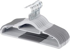 Coat Hangers Pack of 50 Plastic Clothes Hangers Space-Saving,Super Non-Slip,11lb