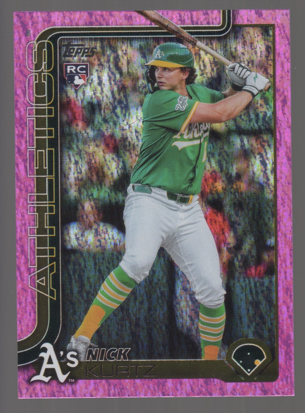 2025 Topps Update Series Baseball NICK KURTZ Pink Holo Foil Rookie RC #US201