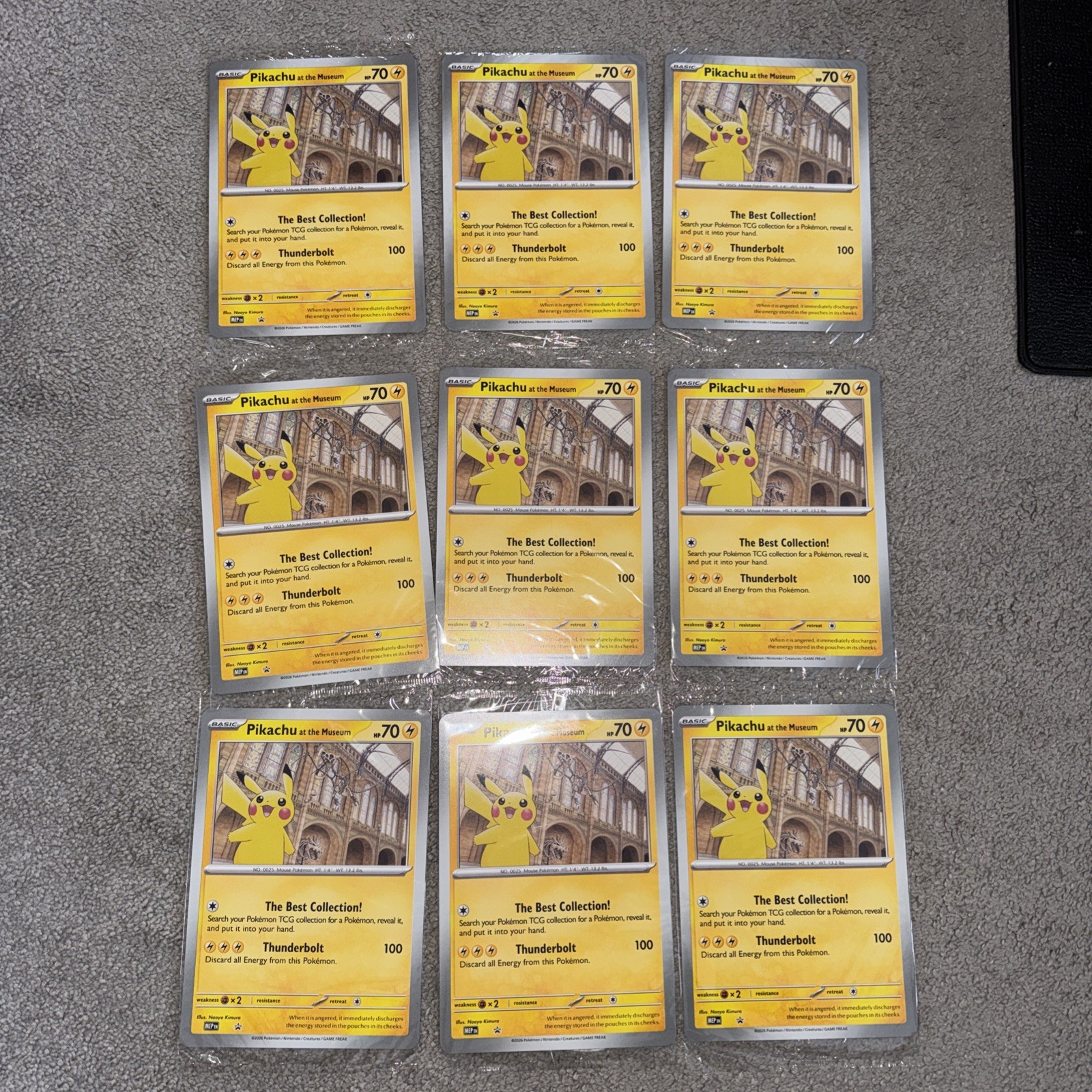 X9 Pokemon Pikachu At The Museum Promo Card - SEALED