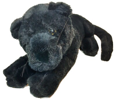 RARE Heunec Black Panther Big Jungle Cat Plush Mauritius Barcelona Plush Toy 28''