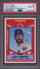 2016 Topps Throwback Thursday 25 Jake Arrieta PSA 10 Gem Mint