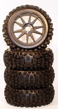4pcs Rc Off Road 18 Buggy Car Big-blocks Bsk Tires Glued Hex 17mm