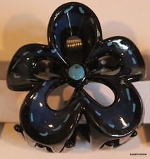 New Hair Clip Medium Sized Blue Open Flower Unique Gorgeous Comfy Hair Holds
