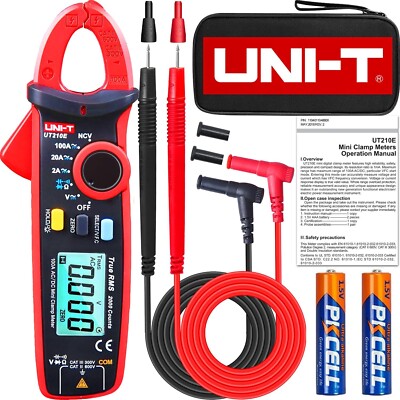 UNI-T UT210E Mini Digital Clamp Meter T-RMS 2000 Counts Voltage multimeter Te...