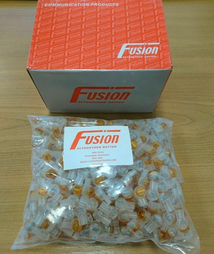 500 - 2 Wire 8a Fusion Gel Crimp Telephone Connectors Telecom Broadband External - 第 1/1 張圖片