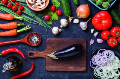 PVC Induction Hob Covers Vegetable Printed 82 x 54cm