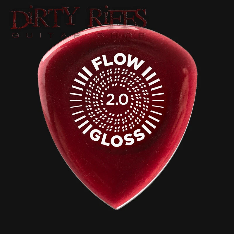 Dunlop Flow Glanz 2,0 mm Gitarren-Plektren Gitarrenplektren - Packungen mit 1 bis 12 Plektren