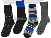 Passione Set Of 4 Luxury Crew Socks Blue One Size 9-11 Passione Set Of 4 Luxury Crew Socks Blue One Size 9-11