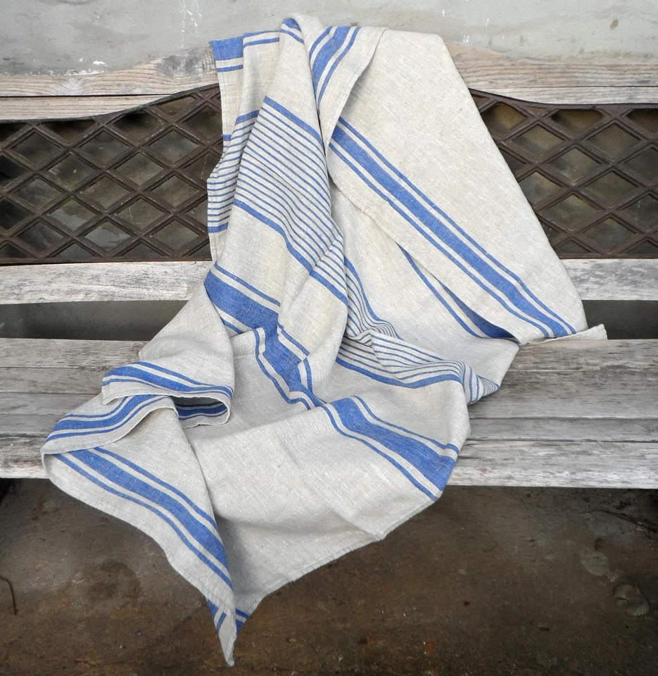  100% LINEN THROW Blanket Provance French Striped - 100% linen - countrystyle - Image 4 of 4