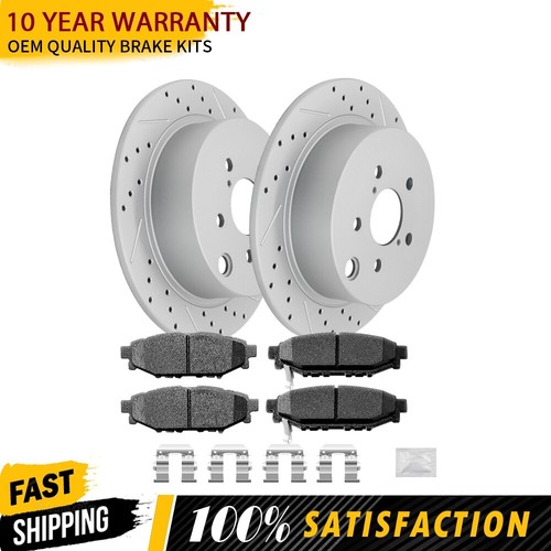 For Subaru Forester Impreza XV Crosstrek Rear Brake Rotors & Ceramic