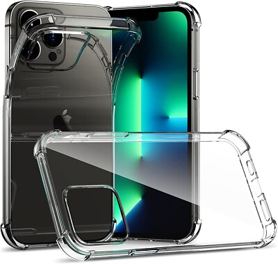 For iPhone 13/12/11 Pro Max XS Shockproof Protective Rugged TPU Back Case Cover