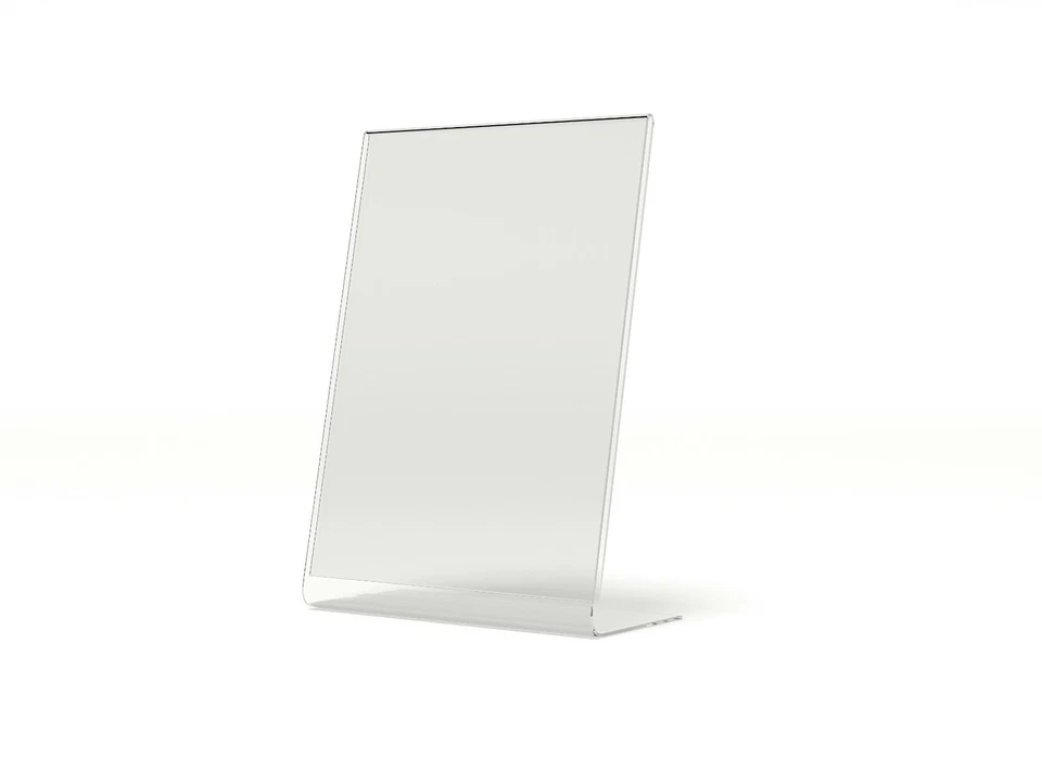 L 形标志夹 8.5 x 11 英寸 | 6 包 |斜背设计|垂直丙烯酸标志 — 第 2/4 张图片