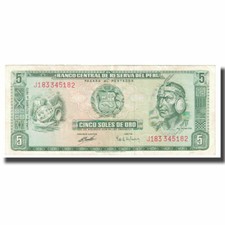 [#632368] Banknote, Peru, 5 Soles De Oro, 1970, 1970-10-16, KM:99b, EF(40-45)