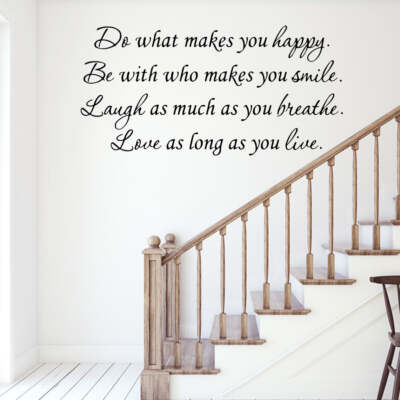 Do What Makes You Happy Vinyl Wall Quotes Decal VWAQ - V1