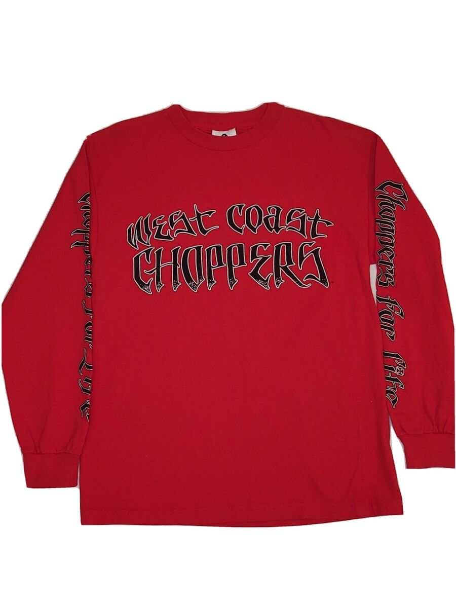Vintage West Coast Choppers 100% Cotton Long Sleeves Red Vintage West Coast Choppers 100% Cotton Long Sleeves Red