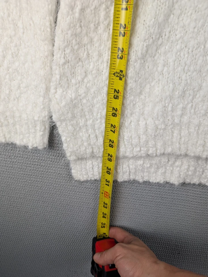 Suéter Reaction Kenneth Cole malha branca tamanho pequeno manga comprida gola simulada - Imagem 2 de 4