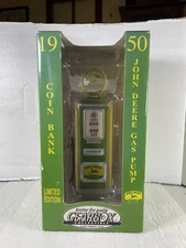 1950 John Deere Gas Pump Coin Bank Gearbox Collectible Item #66035 Die-Cast Meta