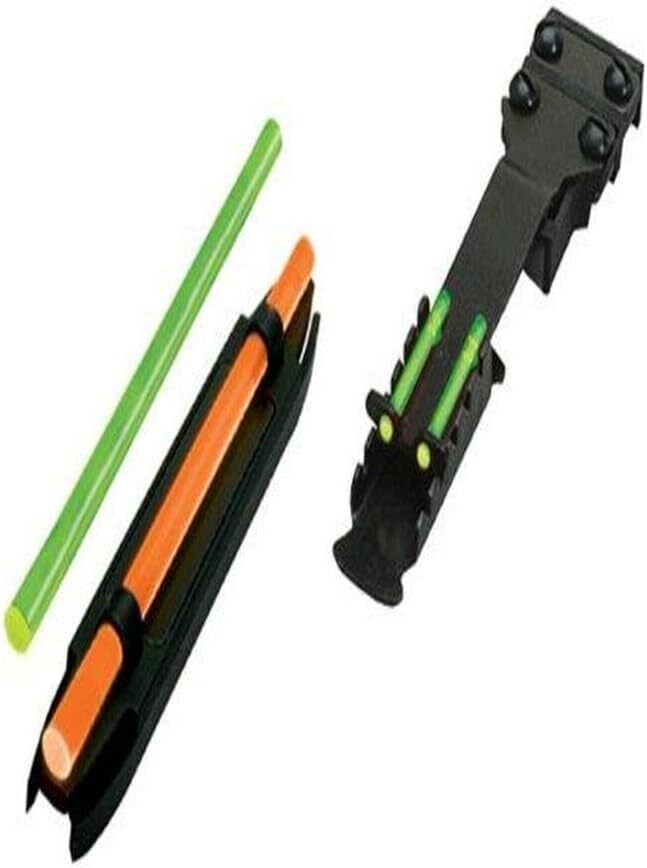 Hiviz Magnetic Shotgun Sight Combo Adjustable Front And Rear Green