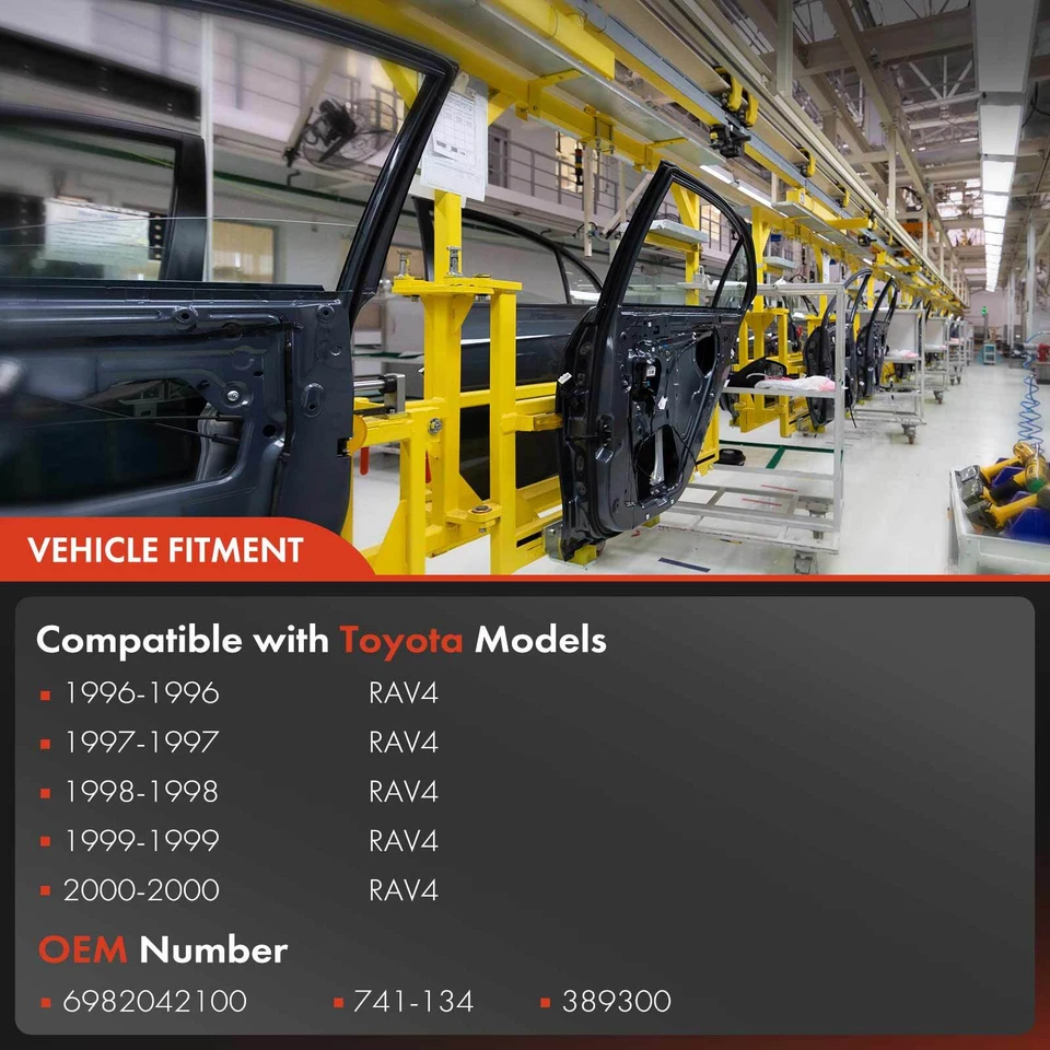 Regulador de ventana eléctrica con motor para Toyota RAV4 1996-2000 4 puertas conductor delantero Foto 3 de 4