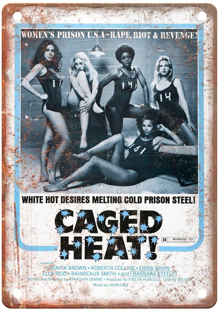 Vintage Caged Heat Movie Poster Retro Metal Sign MP793