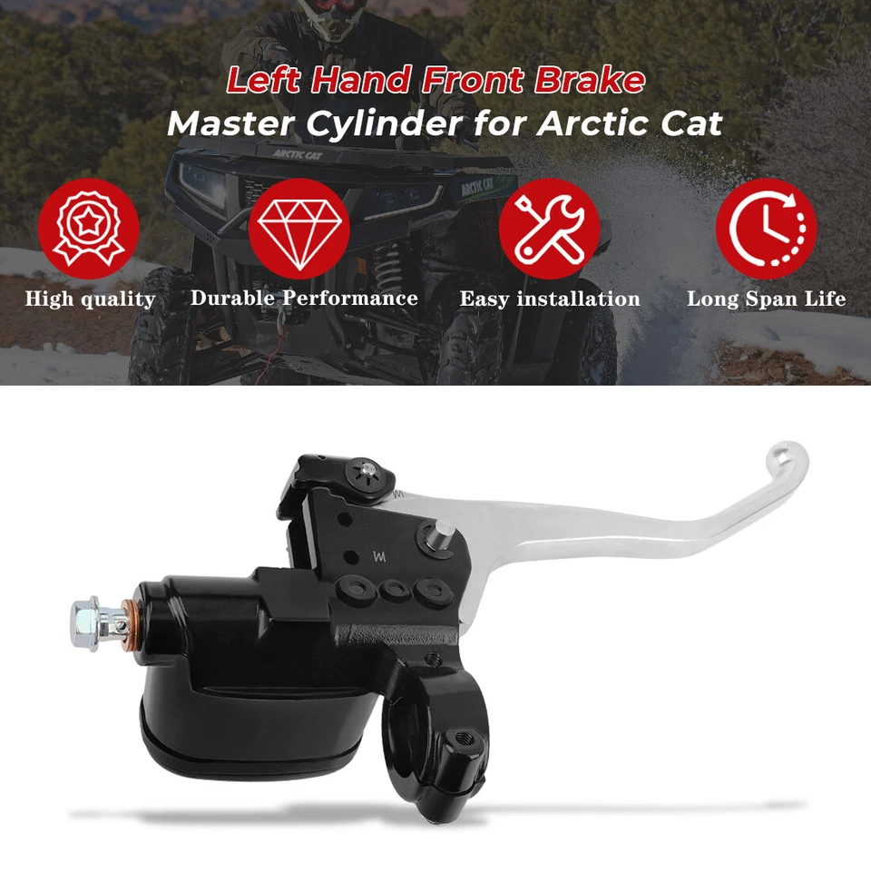 Conjunto de cilindro maestro de freno izquierdo para Arctic Cat 400 4X4 2005-2014 excepto DVX Foto 3 de 4