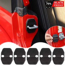 4pcs Car Door Lock Covers Protection Trim For Jeep Wrangler Jk Jku 2007-17 Black