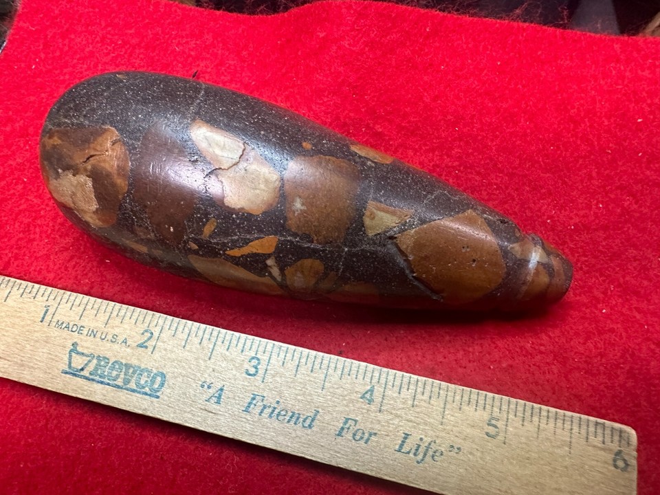 4 3/4" Conglomerate plummet Point, Indian Artifacts, Arrowheads, Hopewell, knife eBay