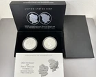 2023 $1 S MORGAN AND PEACE SILVER DOLLAR REVERSE PROOF 2 COIN SET - DL23