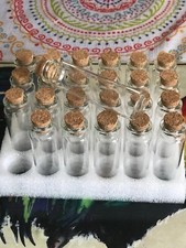 MaxMau 20ml Small Glass Bottles,Tiny Glass Vials,Jars with Cork 24pcs