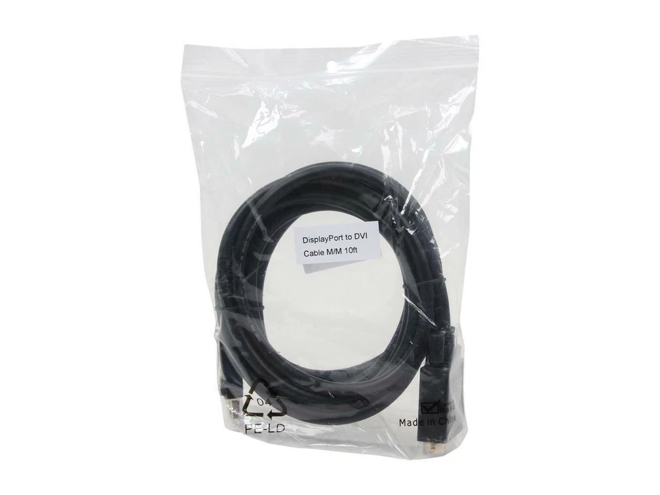 Nippon Labs DP-DVI-10 10 ft. DP DisplayPort Male to DVI-D Male Converter Cable, - Image 3 of 3