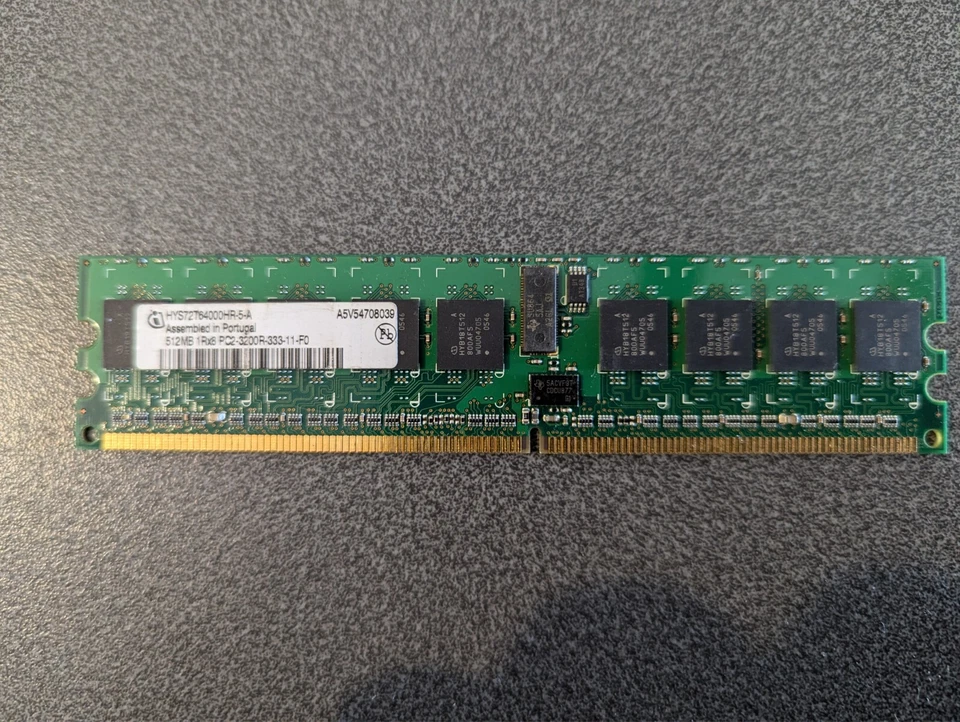 10 x Modules DDR2 PC2 3200 400 240 pin ECC Server Ram 7 GB of 1 GB and 512 MB - Image 2 of 4