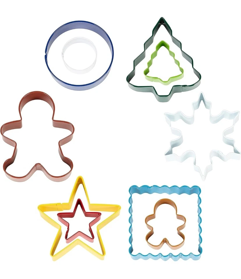 Wilton-Cookie Christmas Baking Gift Set 12 Piece Pan, Cooling Rack Sheet Cutters - Image 3 of 4