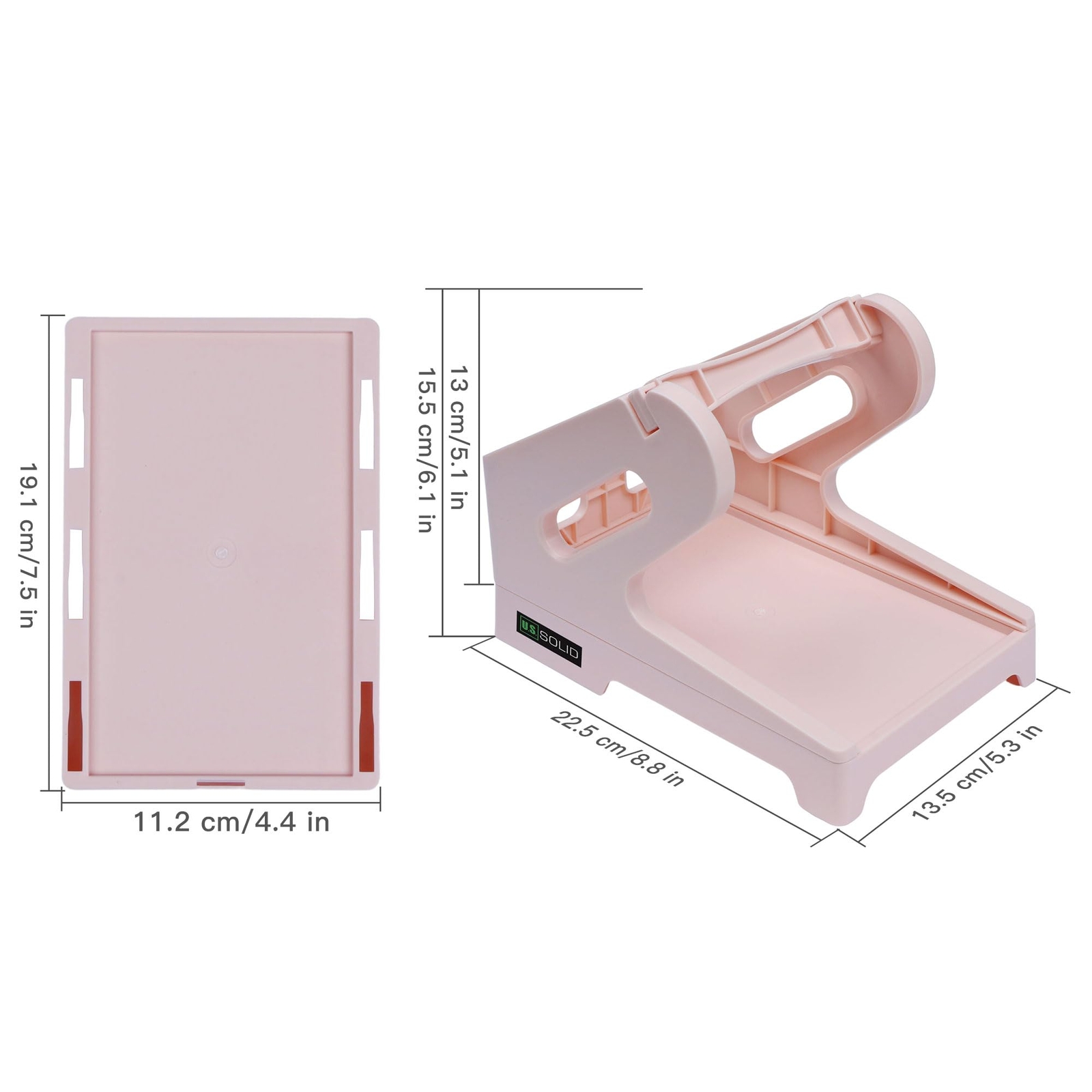 U.S. Solid Pink Holder For Rolls And Fanfold Labels, 7.28 inches Max. Diameter