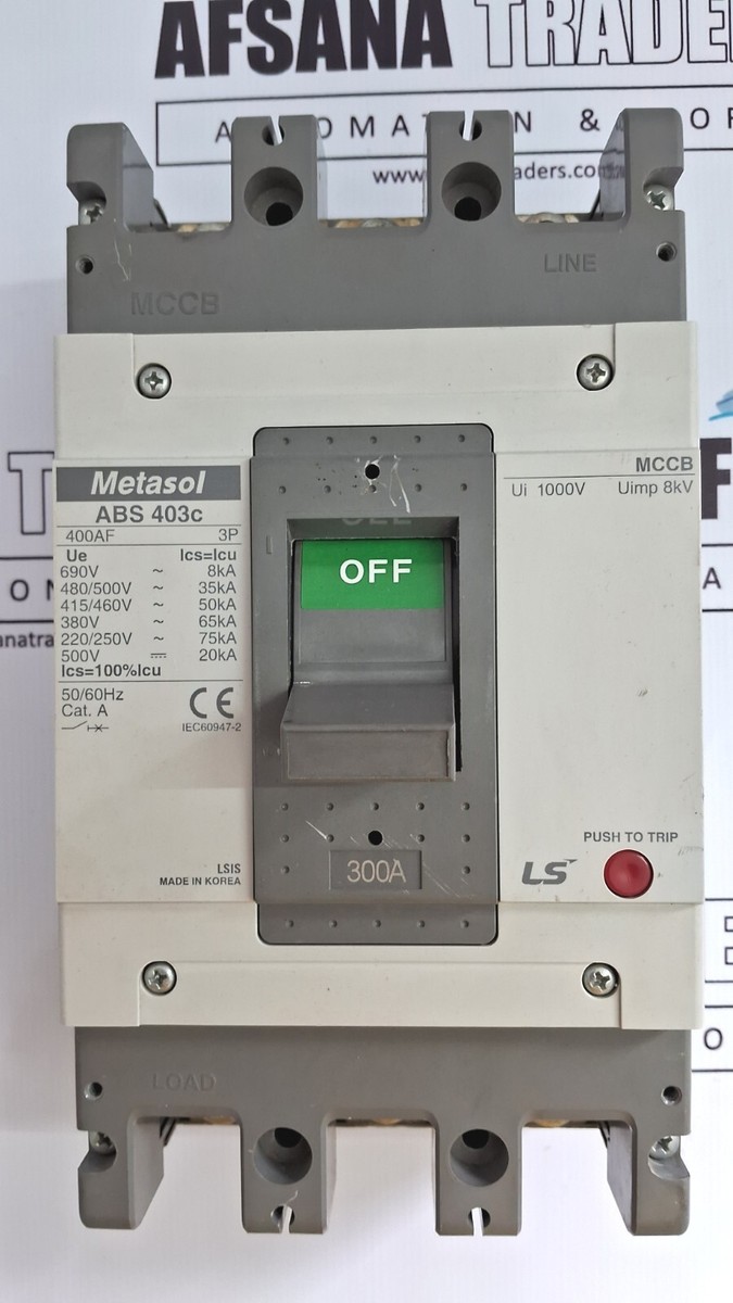 LS METASOL ABS403C MCCB 400AF 3 POLE 300A AMP BREAKER | eBay