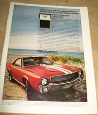 1969 69 AMC American Motors AMX mid-size-mag Remington Shaver contest car ad