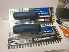 2 Superior Bilt 85-53G Soft Grip SS Tile Trowel Thin-Setting   1/4 x 1/2 x 1/4 "