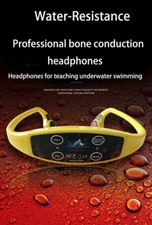 Bone conduction swimming teaching headphones Teaching intercom IPX8 NEW 1PC