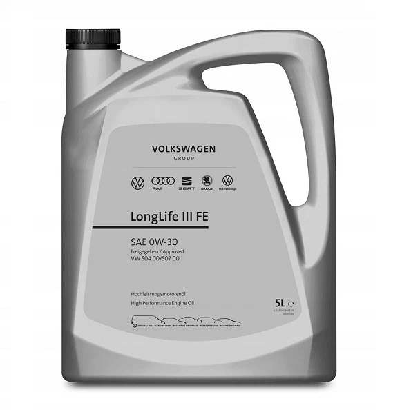 OLIO MOTORE 0W30 ORIGINALE AUDI VW SEAT SKODA VOLKSWAGEN LONGLIFE 504/507.00 5LT