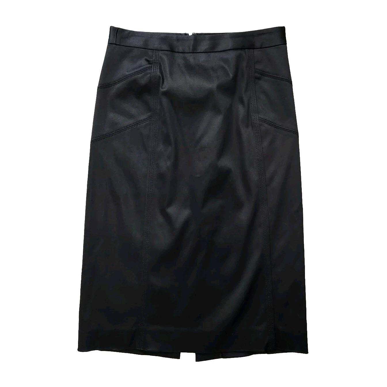 Marciano Skirt Size 0 Black Pencil Straight Sleek Shiny