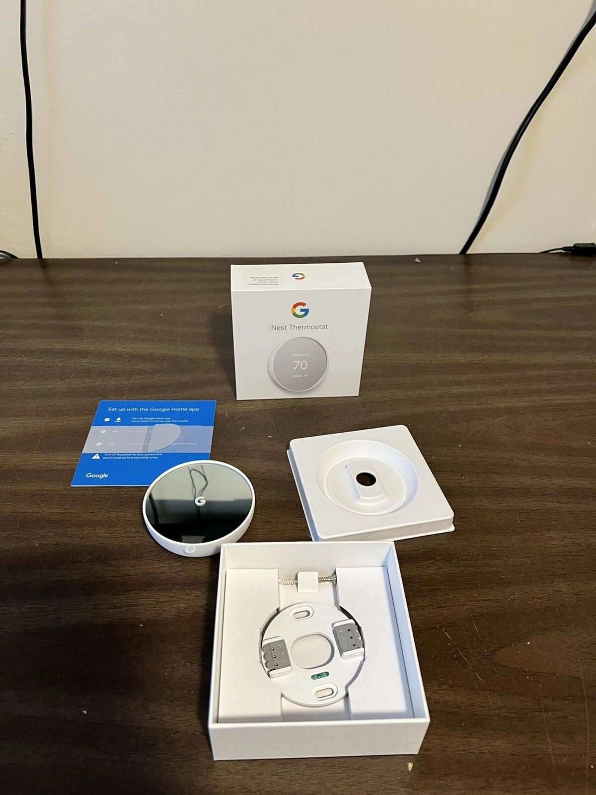 Google Nest Thermostat G4CVZ - Snow - Open Box