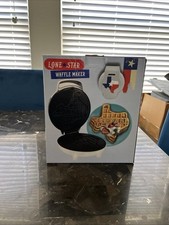 Lone Star Waffle Maker Texas State Outline Non Stick White TX USA Breakfast