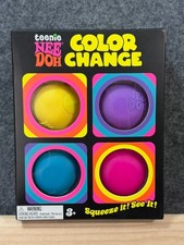 NeeDoh Teenie Color Change 4 Pack Squishy Stress Balls NEW Schylling Fidget Toy