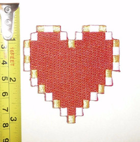 Heart - Legend of Zelda Parche Iron-On Nintendo 8Bit NES Pixel Heart Container