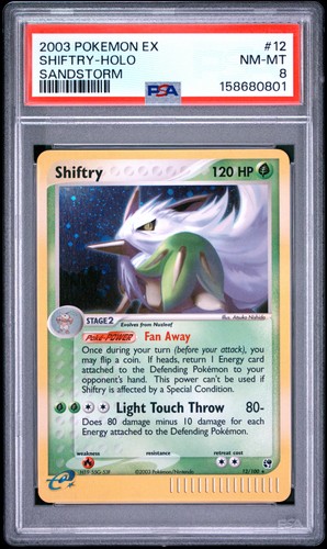 PSA 8 Shiftry Holo #12 2003 Pokemon Ex Sandstorm 158680801