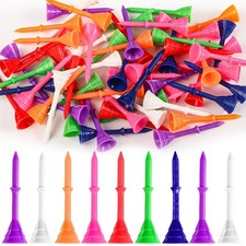 Premium Golf Tees Plastic Long Tees 3 1/4",Durable Low Friction 120 Pack