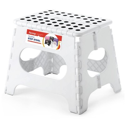 Folding Step Stool for Adults and Kids 11 Height Lightweight Plastic Stepping...