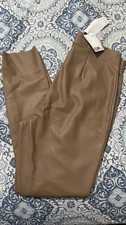H M Women  s Faux Leather Black leggings size 10