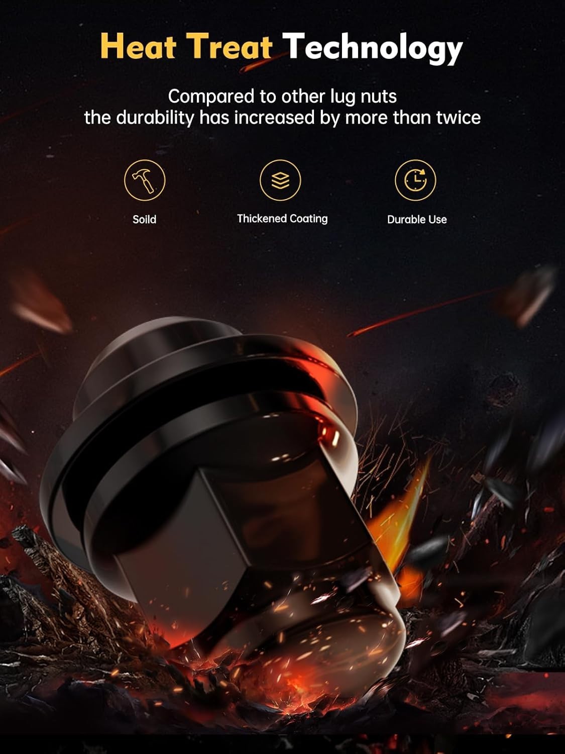 MIKKUPPA 20Pcs Black M12X1.25 Lug Nuts for Nissan Infiniti Factory Wheels