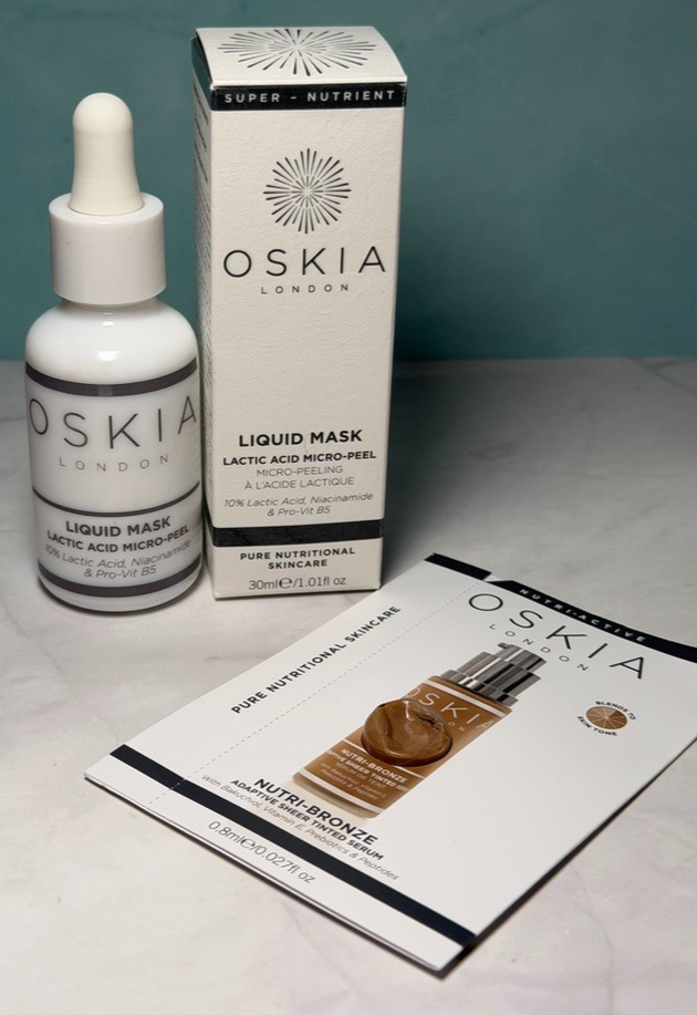 Oskia Liquid Mask Lactic Acid Micro-Peel 30ml NWB + Nutri-Bronze RRP £70 Free 🚚